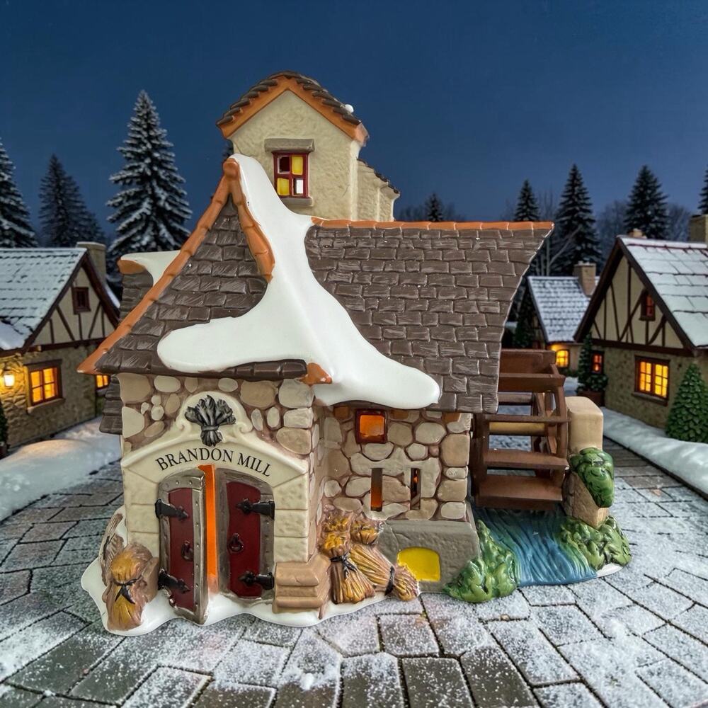 Dept 56 Dickens Village Brandon Mill #4025255 Lighted Building Box Hand Crafted